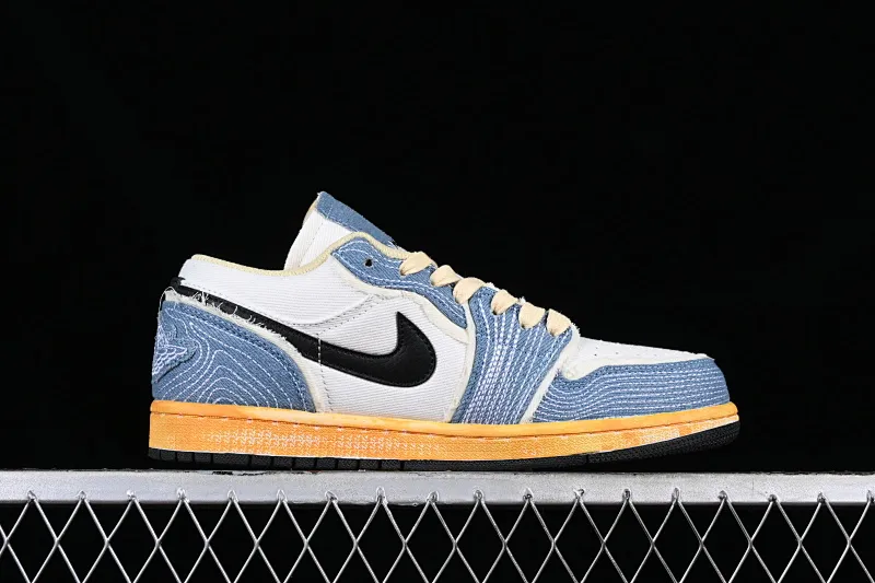 All categories Air Jordan Jordan series basketball shoes Air Jordan 1 Low Air Jordan 1 Low SE "WRMK" AJ1 Joe 1 Sashiko embroidery low-top cultural casual sneakers FN7670-493